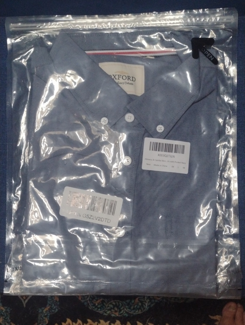 Oxford Men’s Blue Polo Shirt
